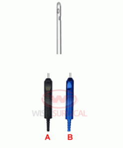 Liposuction Cannula 2 Central and 1 Lateral Holes With Aspirator Handle