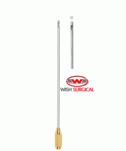 Liposuction Cannula With 1 central Holes and Hole at Tip with Threaded Handle