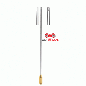 Liposuction Cannula With Half Cut-off Tip with Threaded Handle
