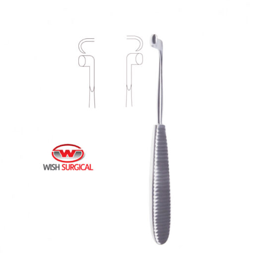 OBWEGESER Mandibular Stripper inferior border Raspatory, left, Blade 10 mm, 18cm