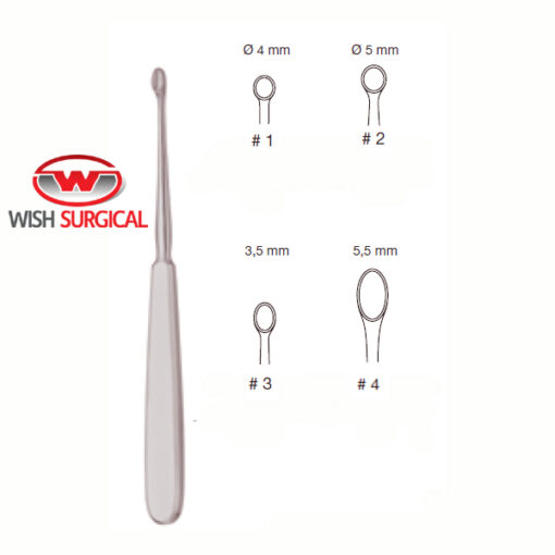 Williger Bone Curette Sharp, 17cm