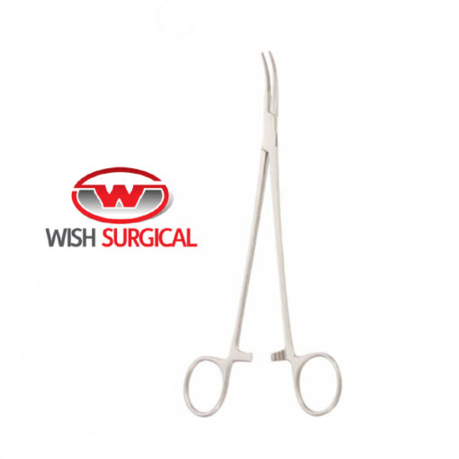 Schnidt Tonsil Hemostatic Forceps, Slightly Curved, 19cm